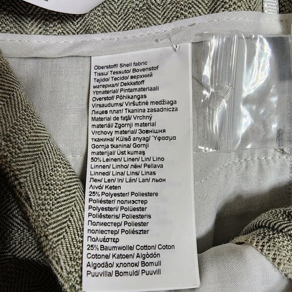 MADELEINE Linen Herringbone High Waist Wide-Leg Pants Size 12 - Picture 12 of 12